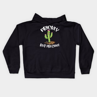 Prickly But Precious | Funny Cacti Gift | Cute Girls Cactus Kids Hoodie